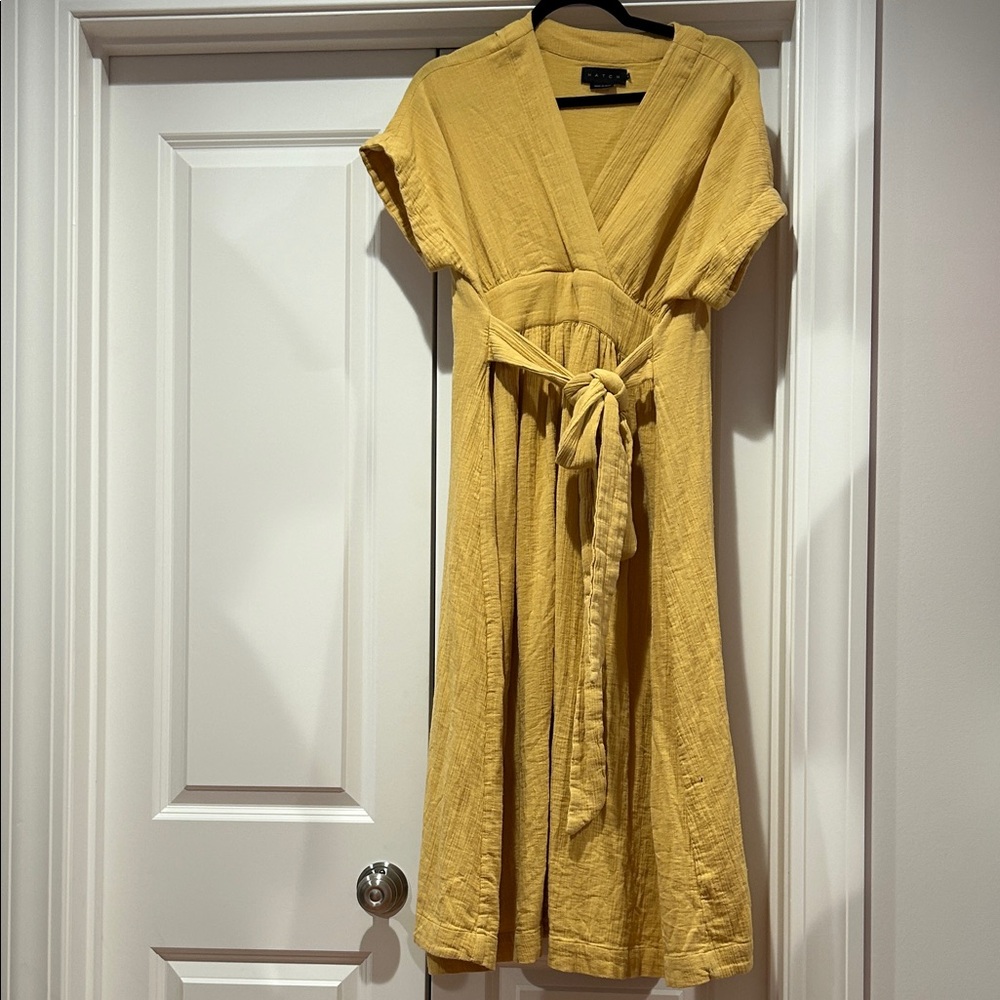 Hatch Mustard Midi Dress